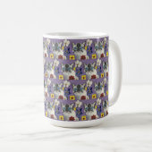 cat and Flowers Classic Mug, 444 ml Koffiemok (Voorkant rechts)