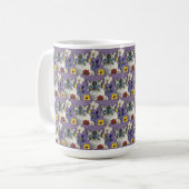 cat and Flowers Classic Mug, 444 ml Koffiemok (Voorkant links)