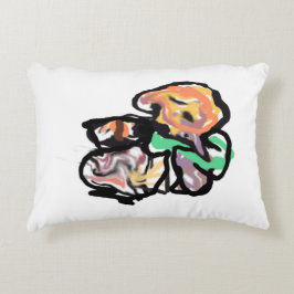 Cat and flowers  fun accent kussen