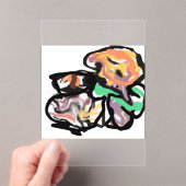 Cat and flowers  fun acryl uitnodigingen (Insitu (Draagbaar))