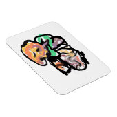 Cat and flowers  fun magneet (Rechterzijde)