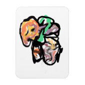 Cat and flowers  fun magneet (Verticaal)