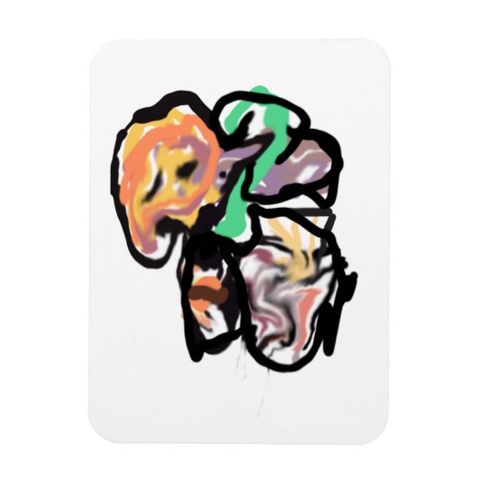 Cat and flowers fun magneet (Verticaal)