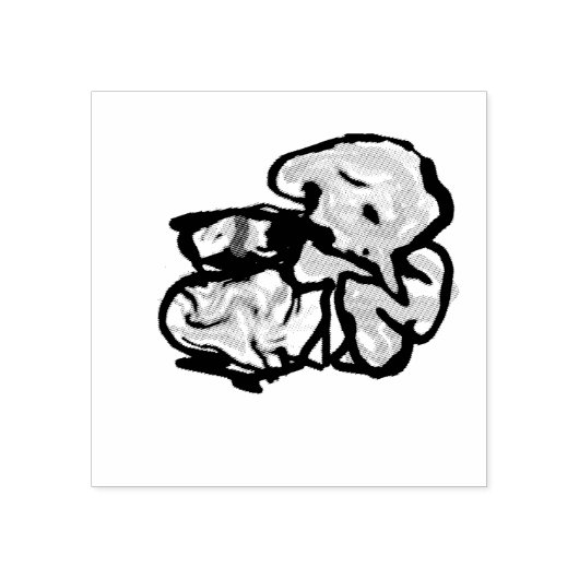 Cat and flowers  fun rubberstempel (Afrduk)