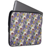 Cat and flowers Laptop Sleeve 13" (Voorkant Rechts)