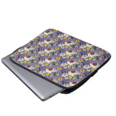 Cat and flowers Laptop Sleeve 13" (Voorkant onderkant)