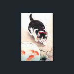 Cat and Goldfish Bowl Canvas Afdruk<br><div class="desc">Cat and Goldfish Bowl,  Japanese art by Ohara Koson,  1933.</div>
