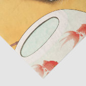 Cat and Goldfish by Ohara Koson Tissuepapier (Detail)