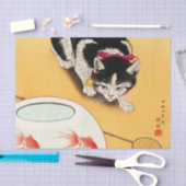 Cat and Goldfish by Ohara Koson Tissuepapier (Craft)