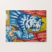 Cat and her Kittens by Louis Wain Legpuzzel (Horizontaal)