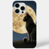 cat and moon iPhone 15 Pro Max Cases (Achterkant)