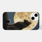 cat and moon phone case iPhone hoesje (Achterkant horizontaal)