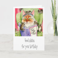Cat and mouse funny birthday