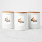 Cat and Mouse Playing Chess Cartoon Drawing Funny Voedselcontainer Etiket (Flessen)