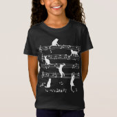 Cat and Music Cft, Cat Pplay Note Music T-shirt (Voorkant)