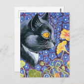 "Cat and Nasturtiums" van Louis Wain Briefkaart (Voorkant / Achterkant)