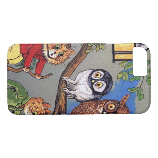 Cat and Owl, Louis Wain Case-Mate iPhone Case (Achterkant (Horizontaal))