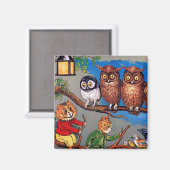 Cat and Owl, Louis Wain Magneet (Voorkant / Achterkant)