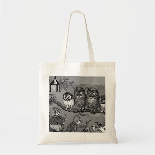 Cat and Owl, Louis Wain Tote Bag (Voorkant)