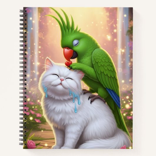 Cat and Parrot Notitieboek (Voorkant)