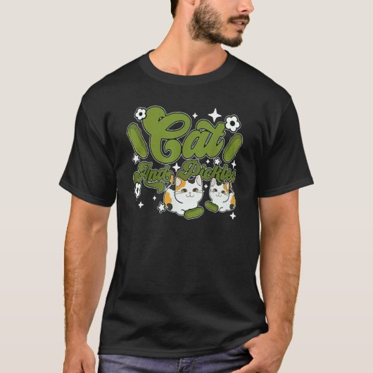 Cat And Pickles Cucumber Cat T-shirt (Voorkant)