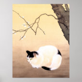 Cat and Plum Blossom - Hishida Shunso Poster (Voorkant)