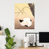 Cat and Plum Blossom - Hishida Shunso Poster (Thuiskantoor)