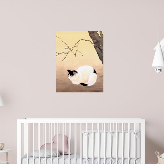 Cat and Plum Blossom - Hishida Shunso Poster (Kinderkamer 2)