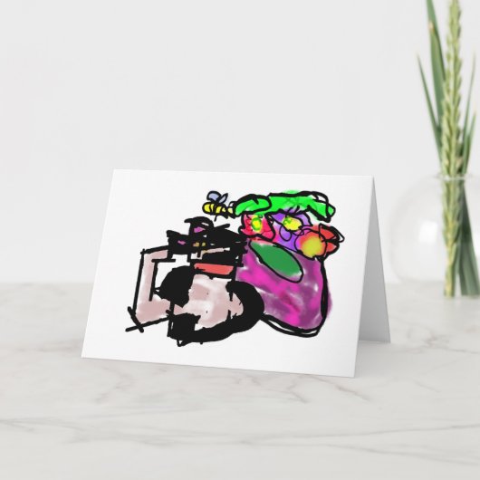 Cat and spring flowers kaart (Voorkant)