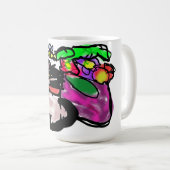 Cat and spring flowers koffiemok (Voorkant rechts)