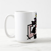 Cat and spring flowers koffiemok (Links)