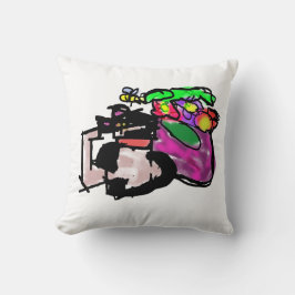 Cat and spring flowers kussen