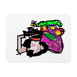 Cat and spring flowers magneet