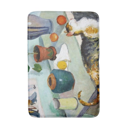 Cat and stillife, August Macke Badmat (Voorkant Verticaal)