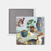 Cat and stillife, August Macke Magneet (Voorkant / Achterkant)