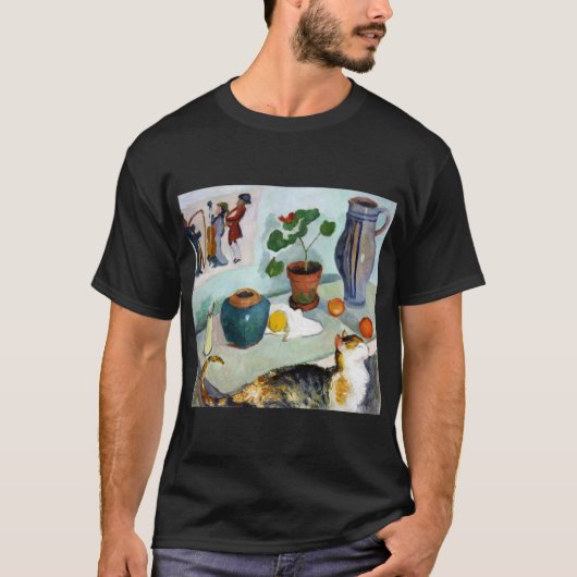 Cat and stillife, August Macke T-shirt (Voorkant)