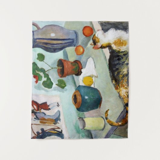 Cat and stillife, August Macke Wandkleed (Voorkant)