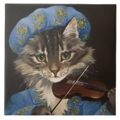 "Cat and the Fiddle" door GL Barnes Tegeltje (Voorkant)