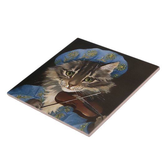 "Cat and the Fiddle" door GL Barnes Tegeltje (Zijkant)