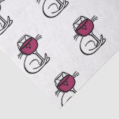 Cat and Wine Glass Tissuepapier (Detail)