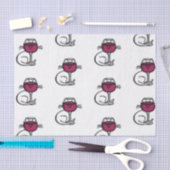 Cat and Wine Glass Tissuepapier (Craft)