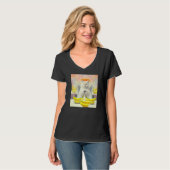 Cat angel artwork meow kitty portrait cute banana  t-shirt (Voorkant volledig)