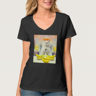 Cat angel artwork meow kitty portrait cute banana  t-shirt