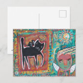 Cat Angel Briefkaart (Voorkant / Achterkant)