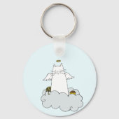 Cat Angel gepersonaliseerd Sleutelhanger (Voorkant)