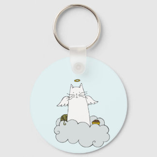 Cat Angel gepersonaliseerd Sleutelhanger