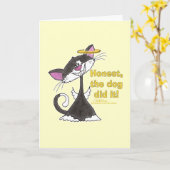 Cat Angel Kaart (Gele Bloem)