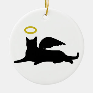 Cat Angel Keramisch Ornament