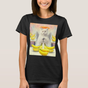 Cat angel kunstwerk meow kat portret schattige ban t-shirt