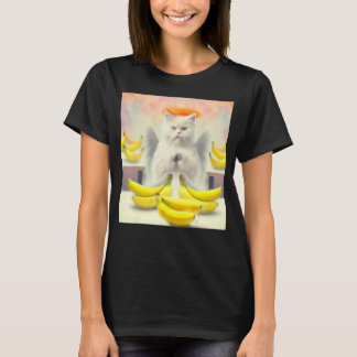 Cat angel kunstwerk meow kat portret schattige ban t-shirt